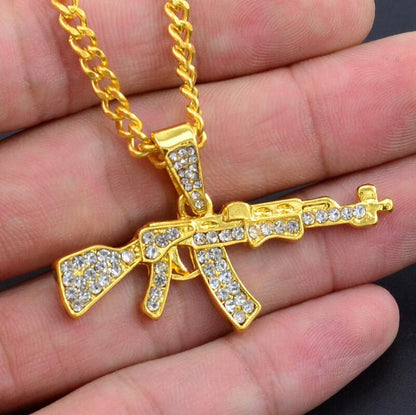 Cool Gothic Gun Shape Pendant for men