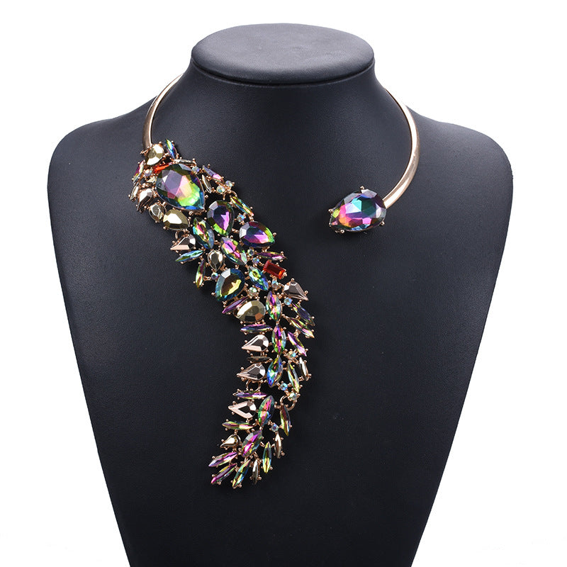 Colorful Rhinestones Chokers Necklaces