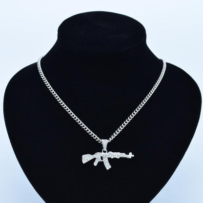 Cool Gothic Gun Shape Pendant for men