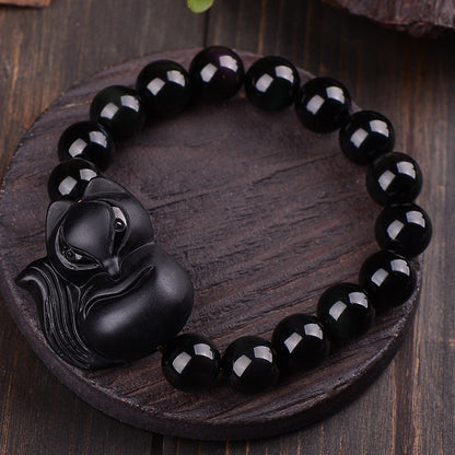 Natural obsidian bracelets for men and women