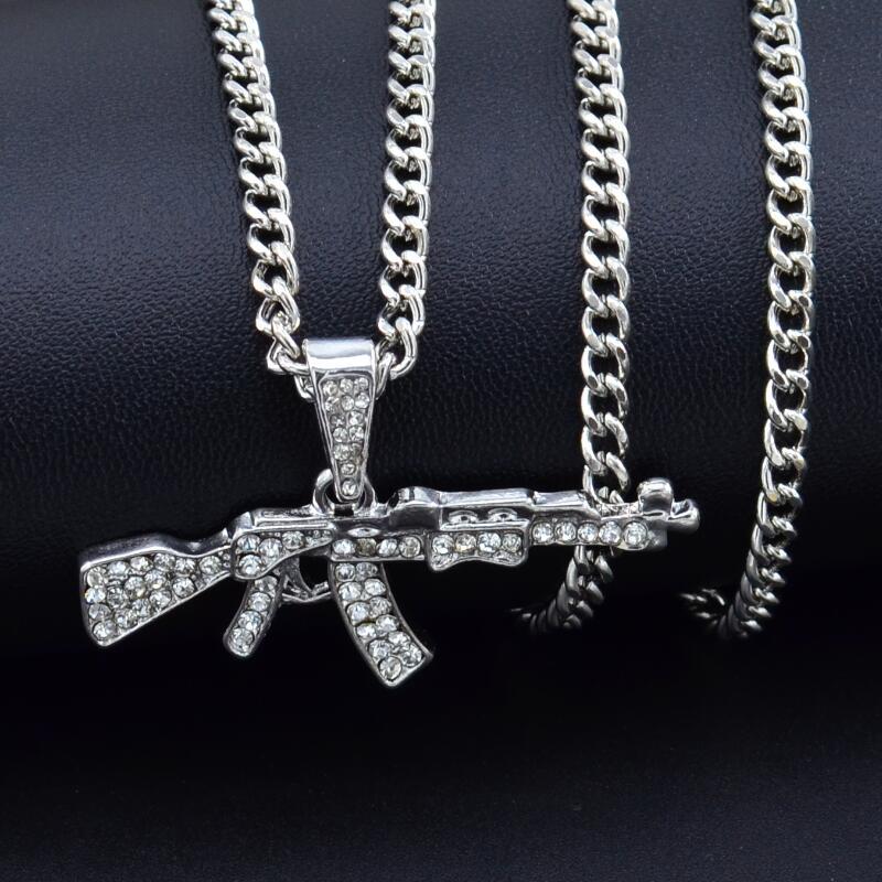 Cool Gothic Gun Shape Pendant for men