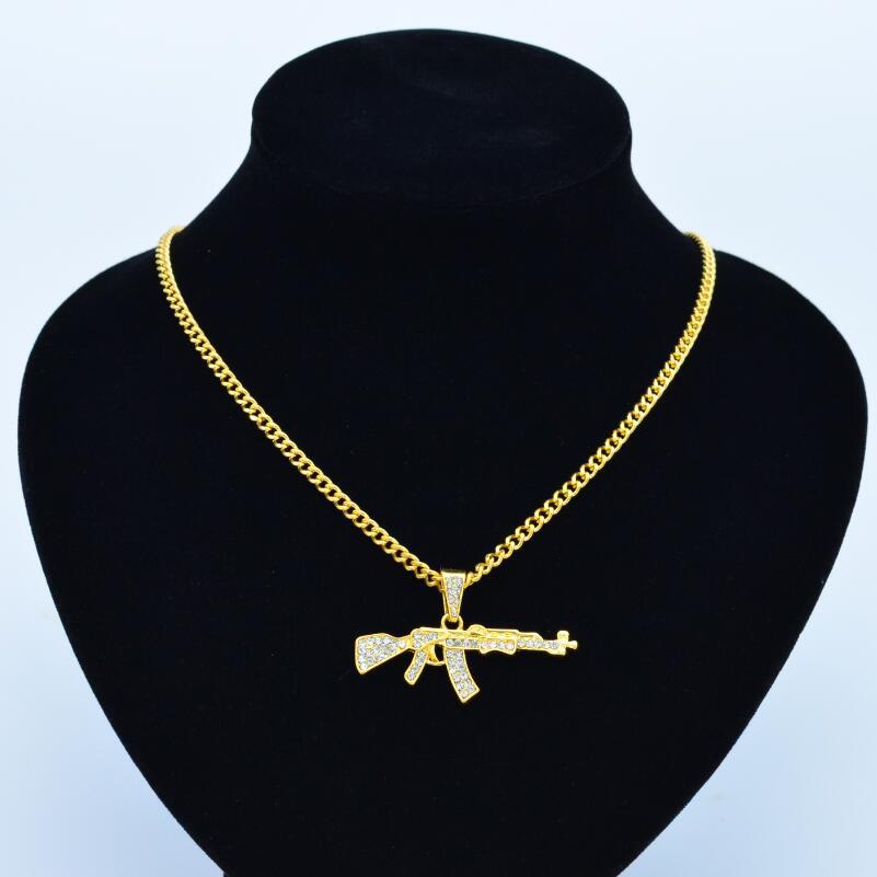 Cool Gothic Gun Shape Pendant for men